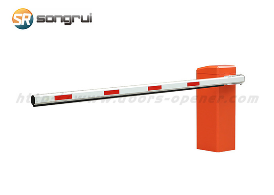 Orange BLDC Security Barrier Gate , 220V Traffic Barrier Gate